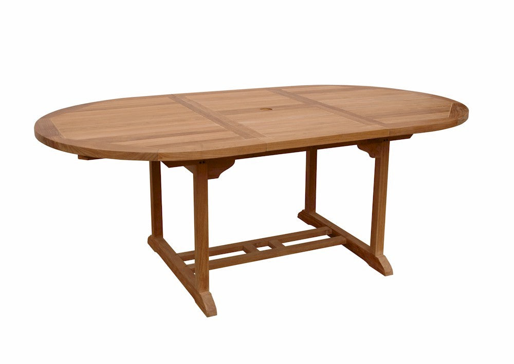 Wooden dining table on a white background