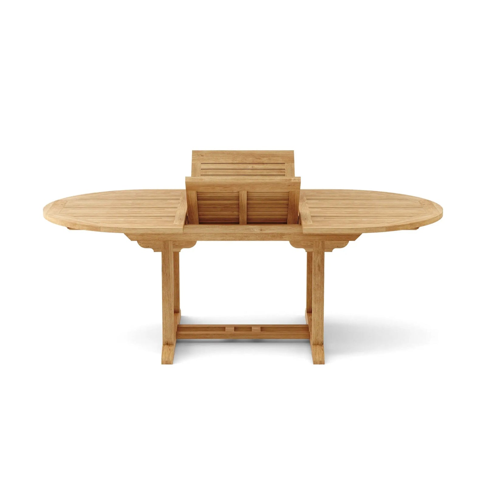 Wooden dining table with chairs on a white background