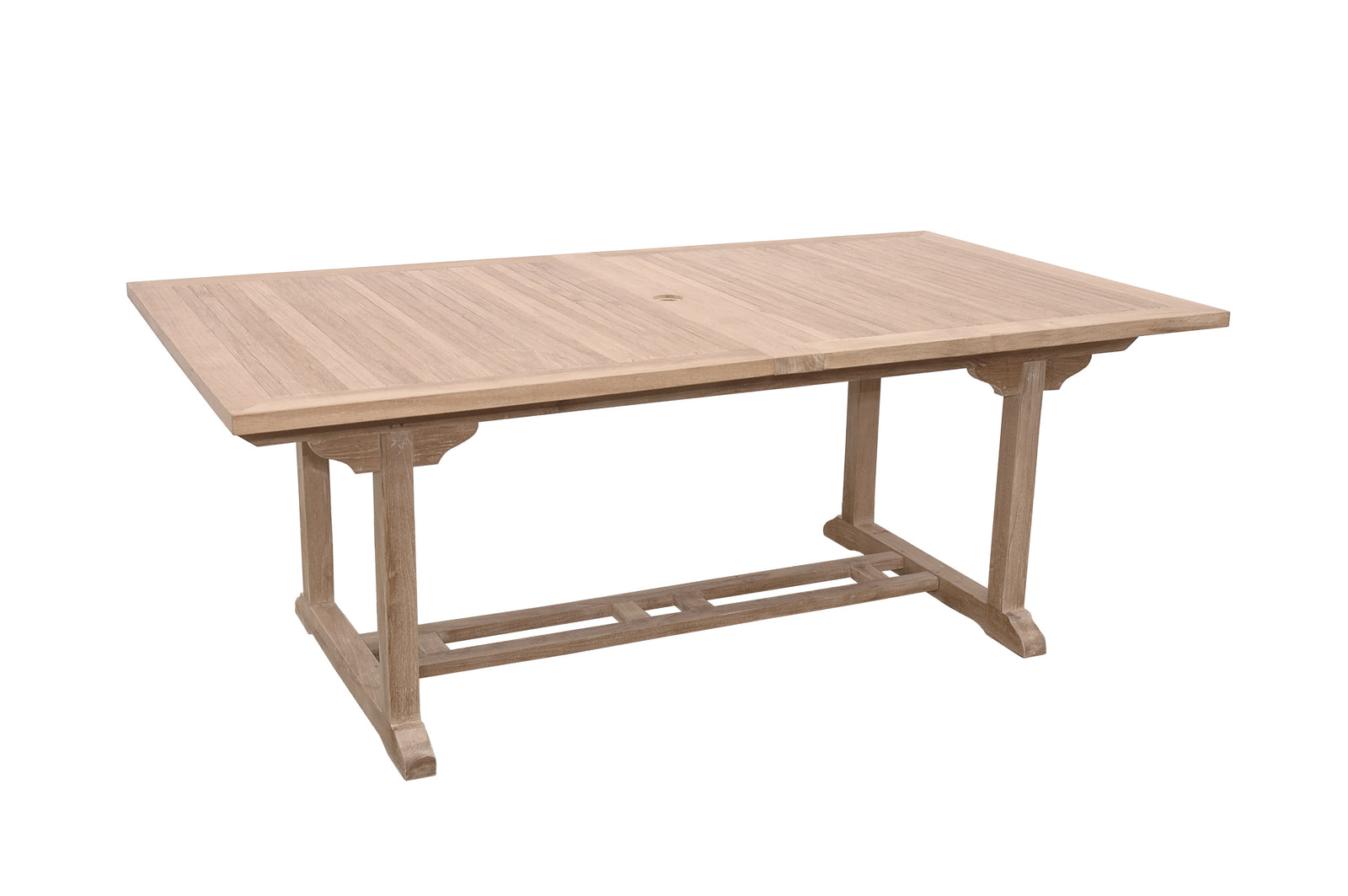 Wooden table on a white background