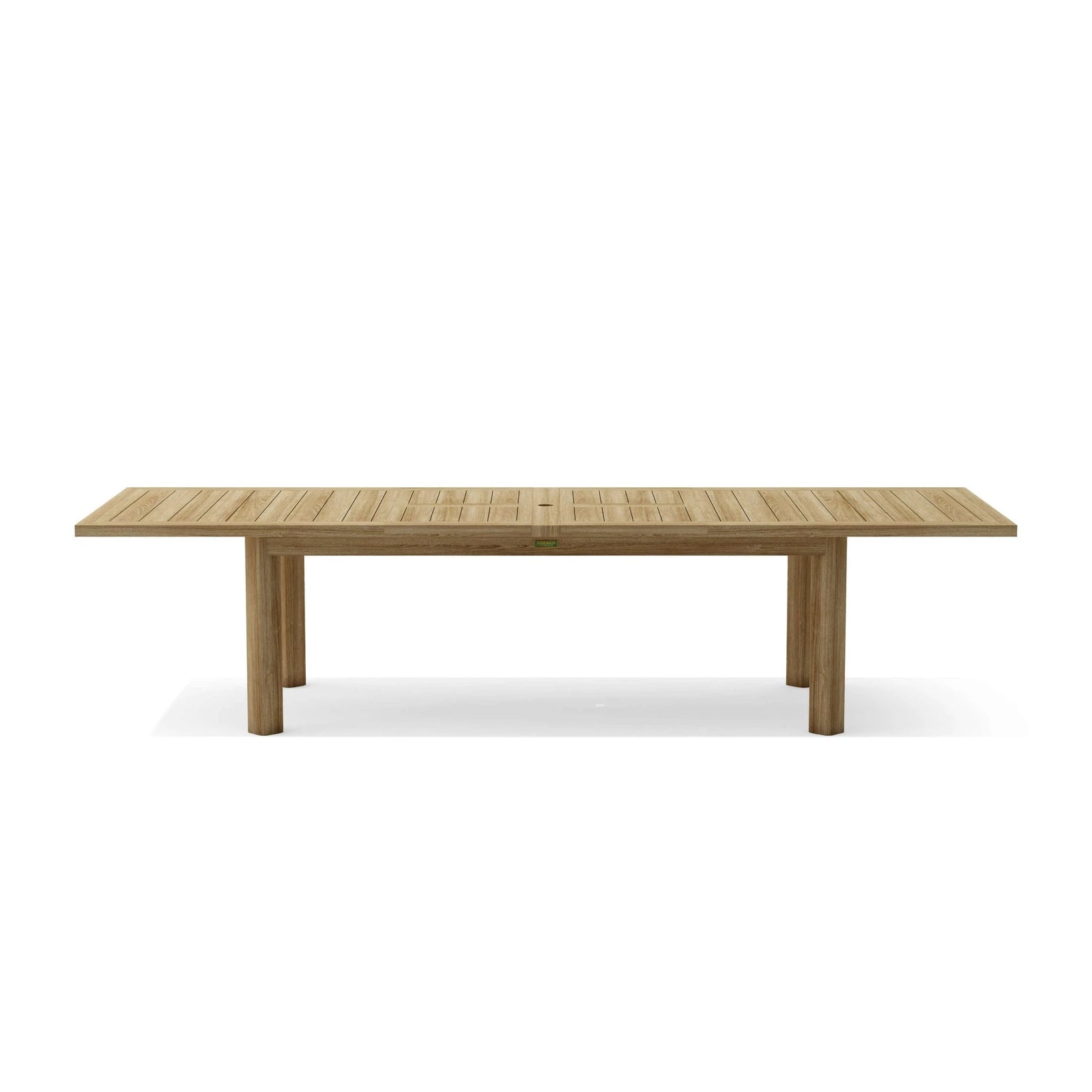 Wooden table on a white background