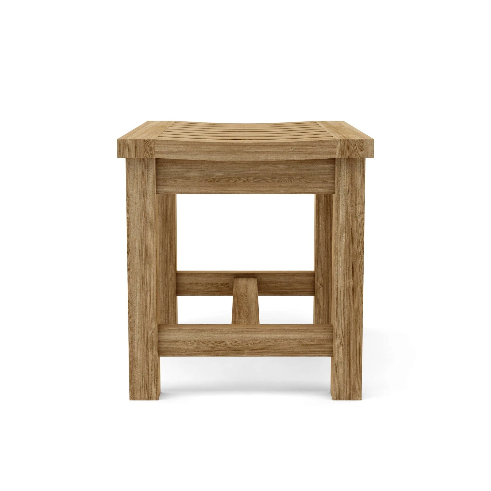 Wooden stool on a white background