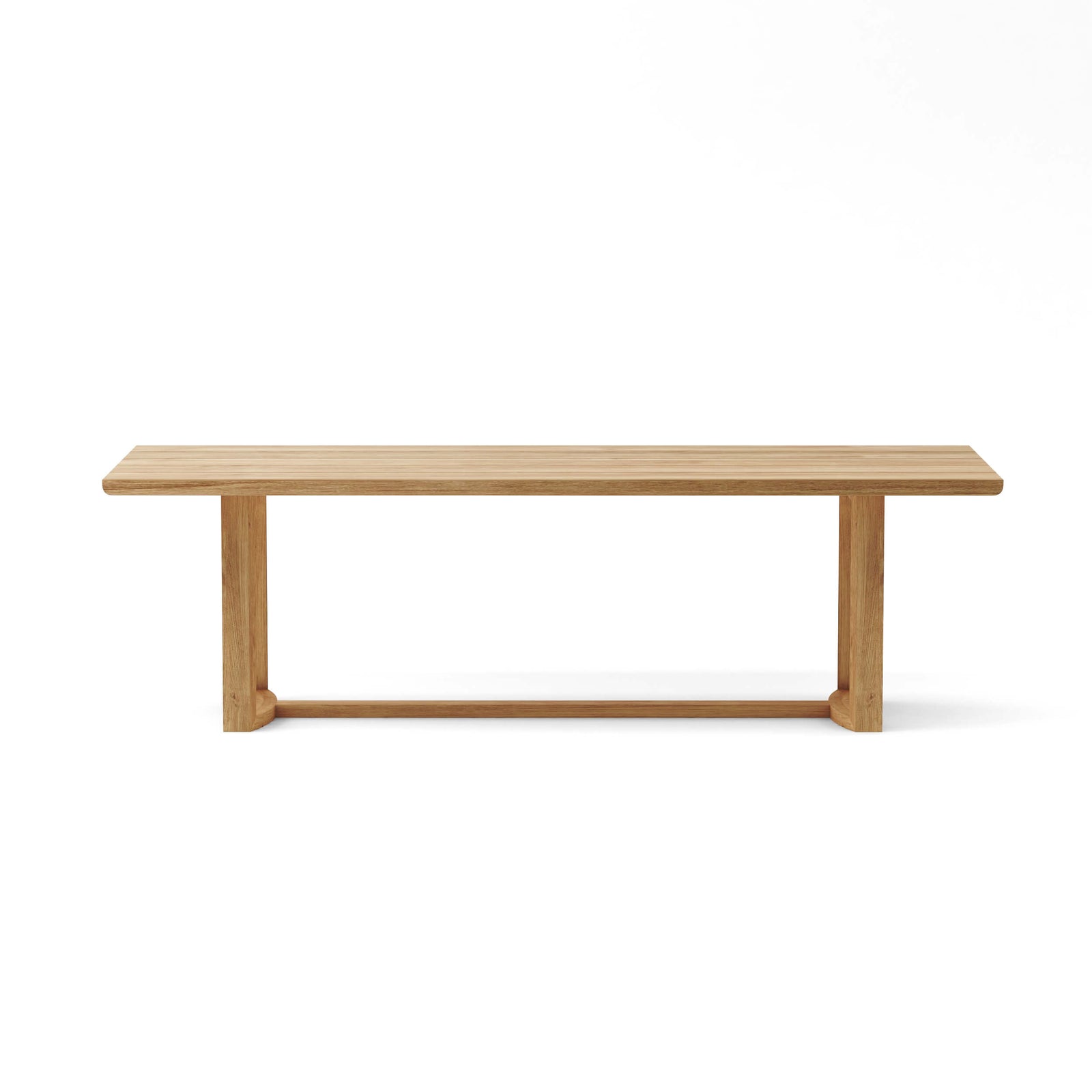 Wooden bench on a white background