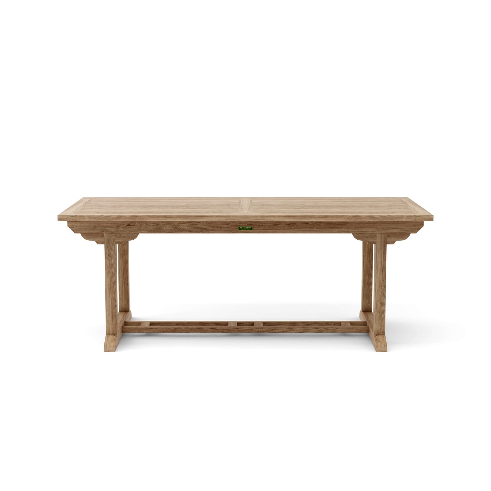 Wooden table on a white background
