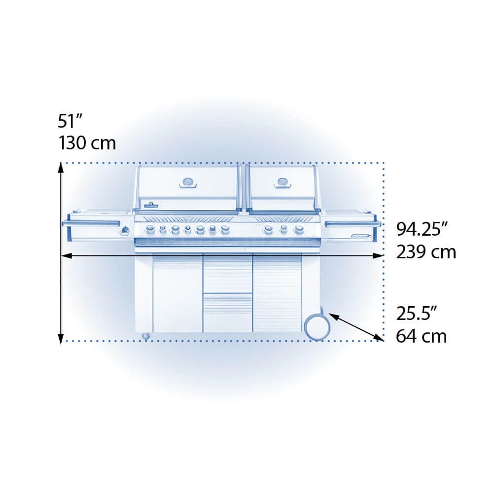 Napoleon PRESTIGE PRO™ 825 RSBI with Power Side Burner, Infrared Rear & Bottom Burners Napoleon