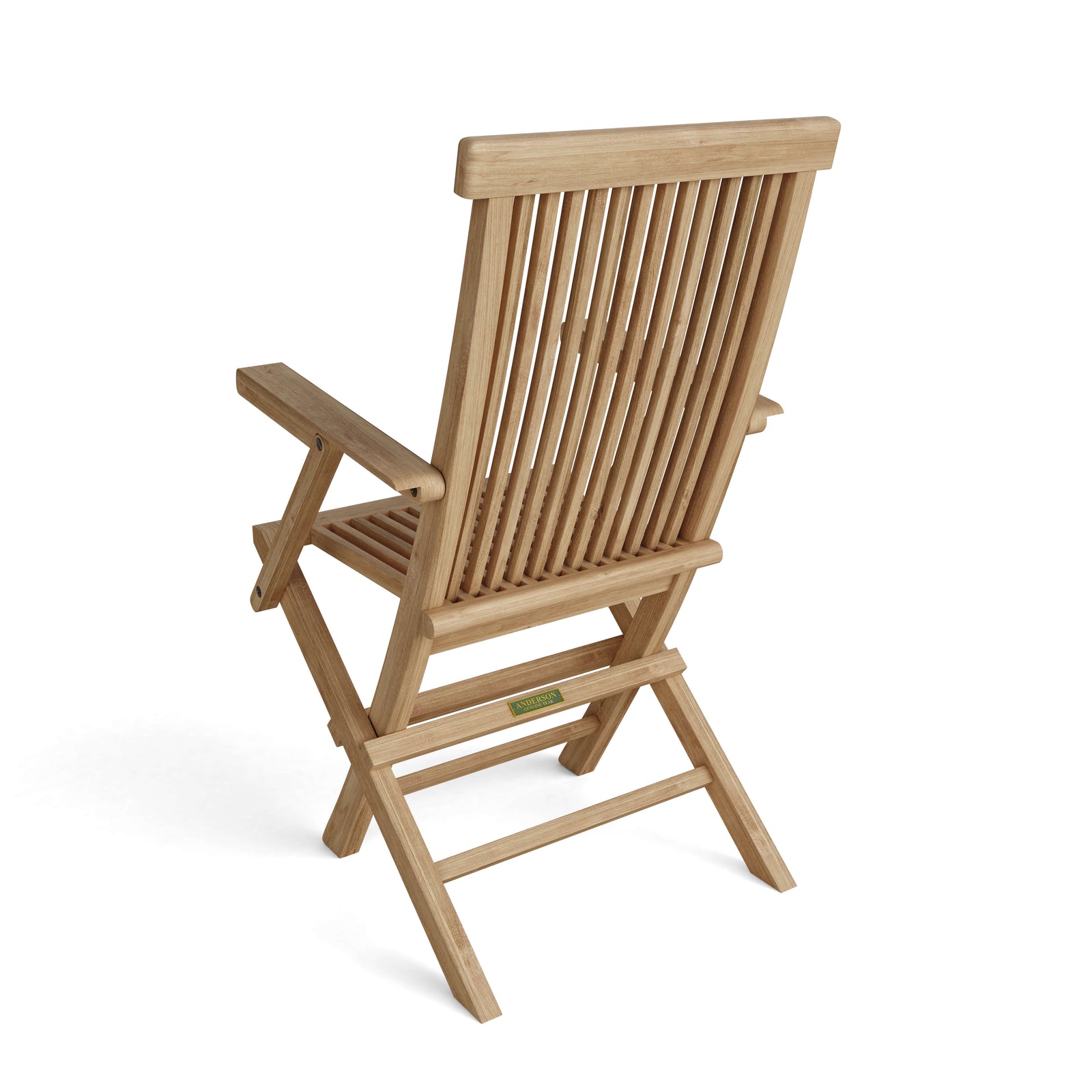 Wooden folding chair on a white background