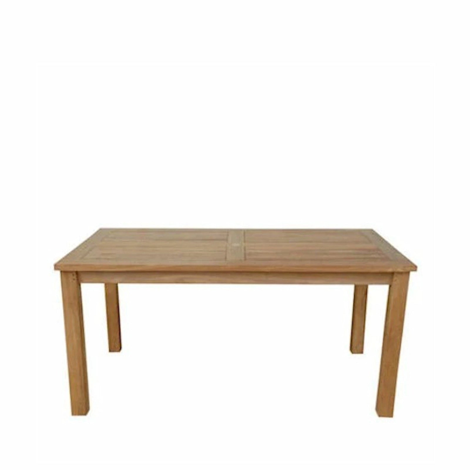 Wooden table on a white background