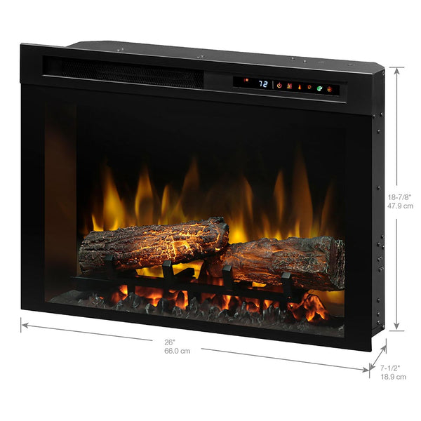 Dimplex XHD26L Nova 26 inch electric firebox dimensions