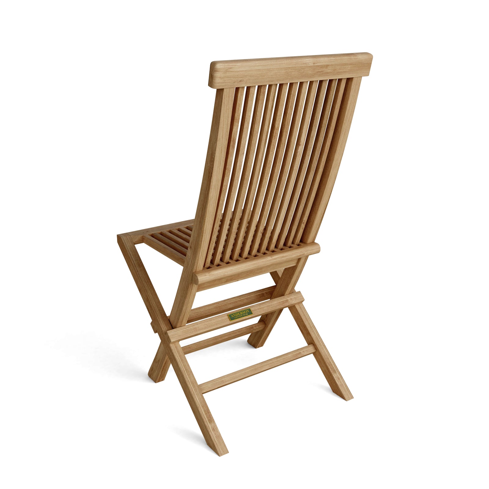 Wooden folding chair on a white background