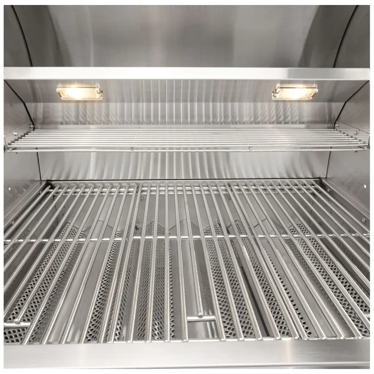 Coyote C-Series 34 Inch Built-In Grill C3C34 - angled rear view showing lid and grill body