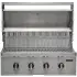 Coyote C-Series 36 Inch Built-In Grill C3CL36 - front profile with four Infinity Burners stainless