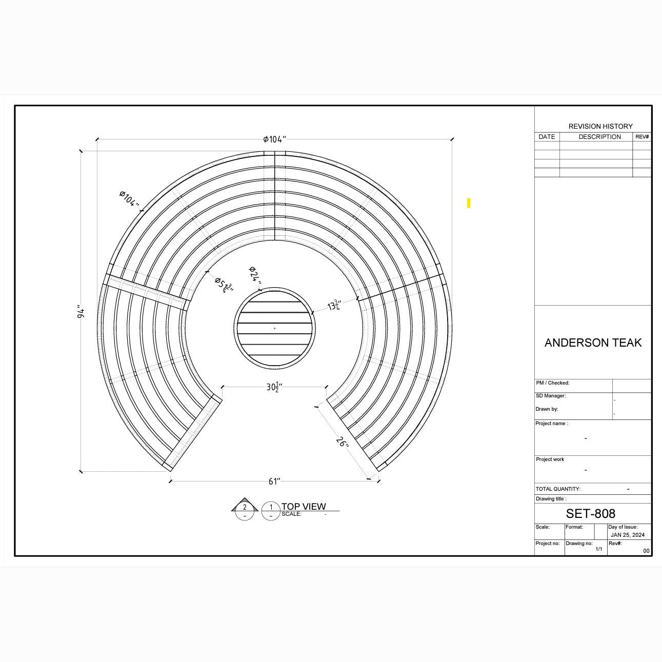 Technical drawing of a circular metal product with dimensions and specifications.