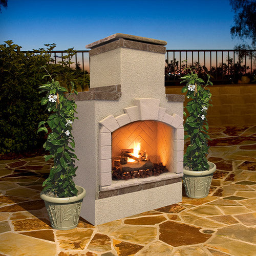 Cal Flame 78 inch Outdoor Fireplace FRP-908-1 Cal Flame