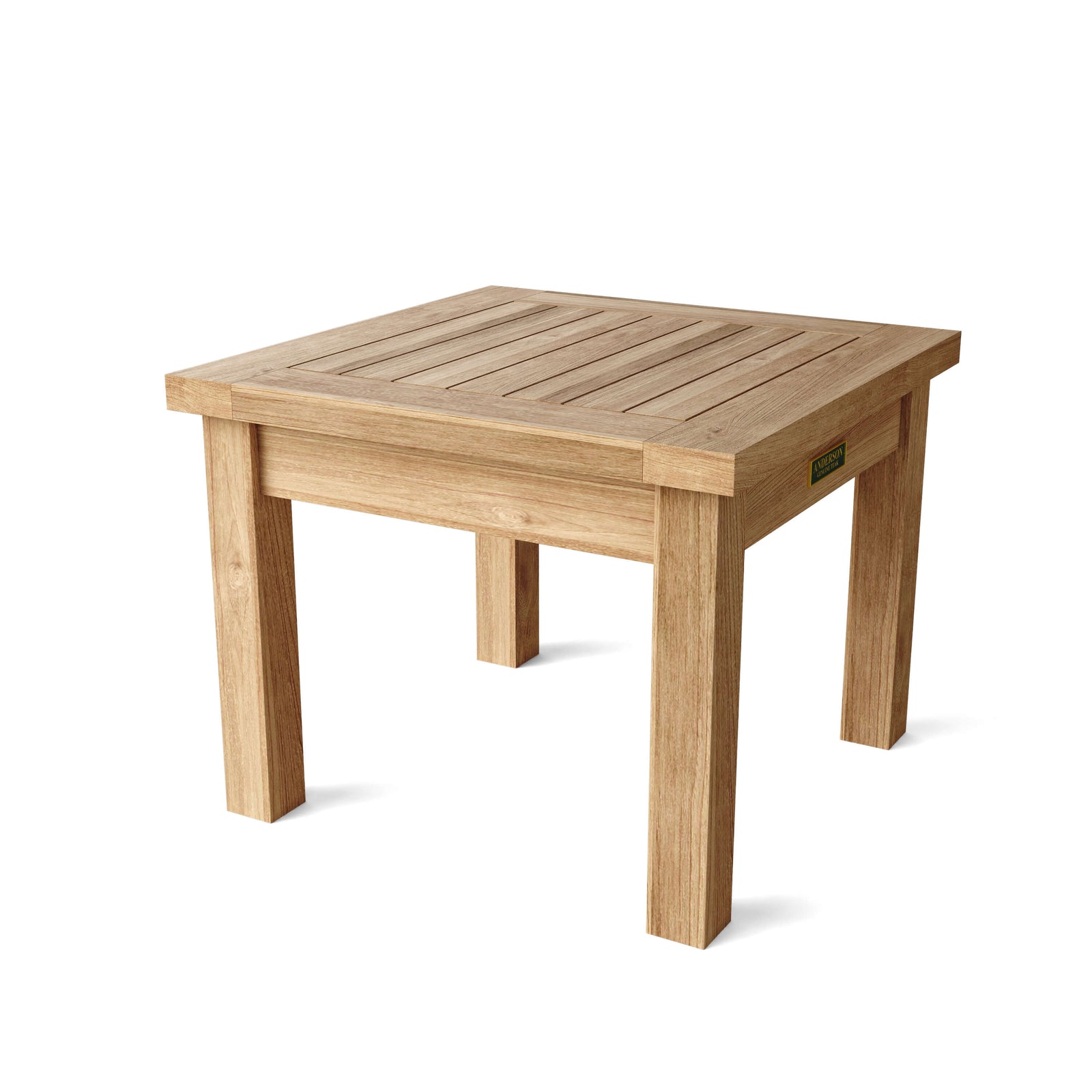 Wooden table on a white background