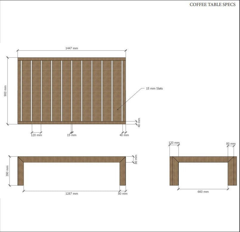 Smyrna Teak Coffee Table – Outdoor & Indoor | BetterPatio // BetterPatio.com