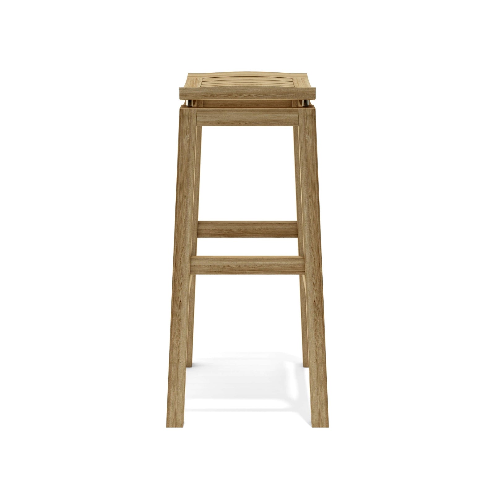 Wooden bar stool on a white background