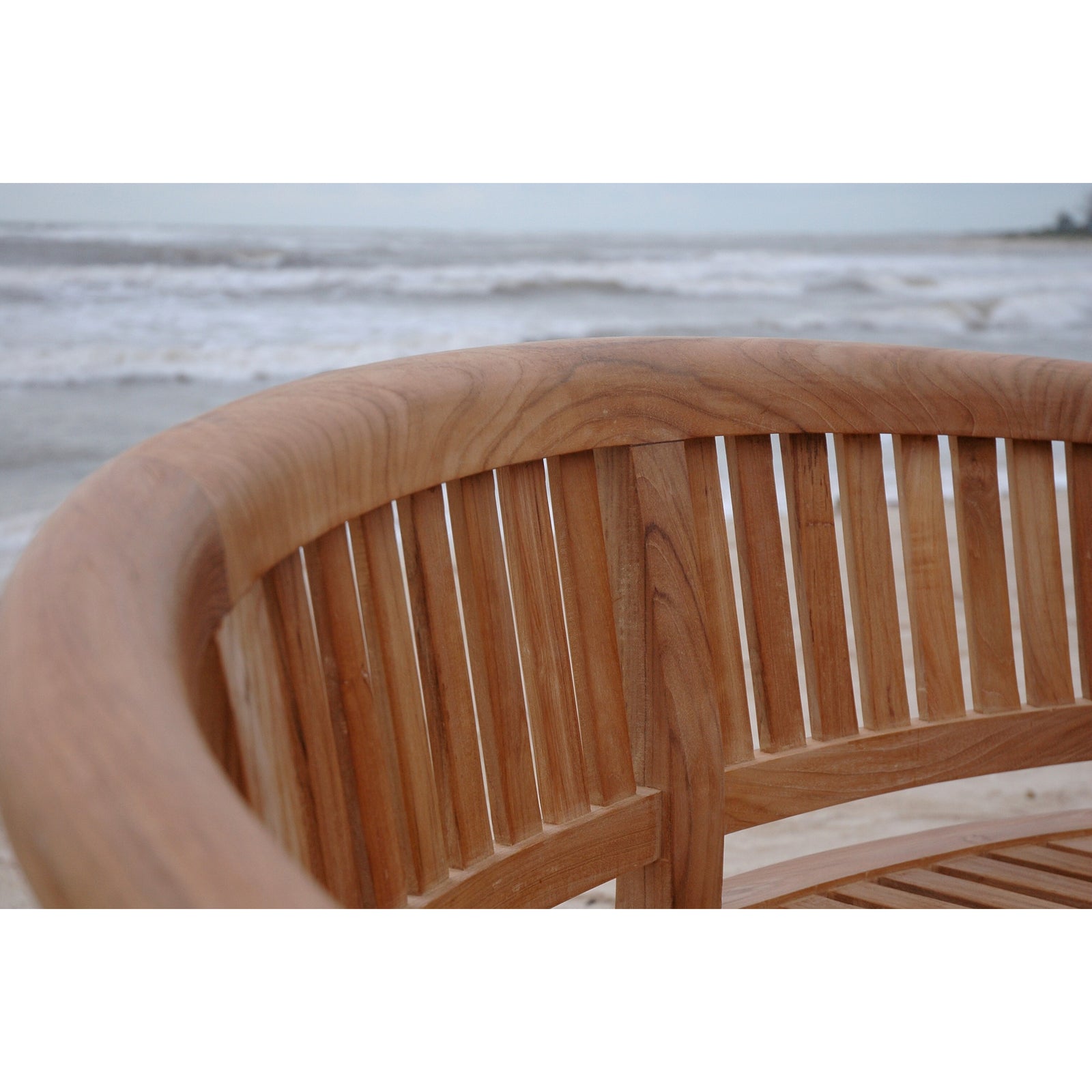 Curve 3-Seater Teak Outdoor Bench – Extra Thick Wood | BetterPatio // BetterPatio.com