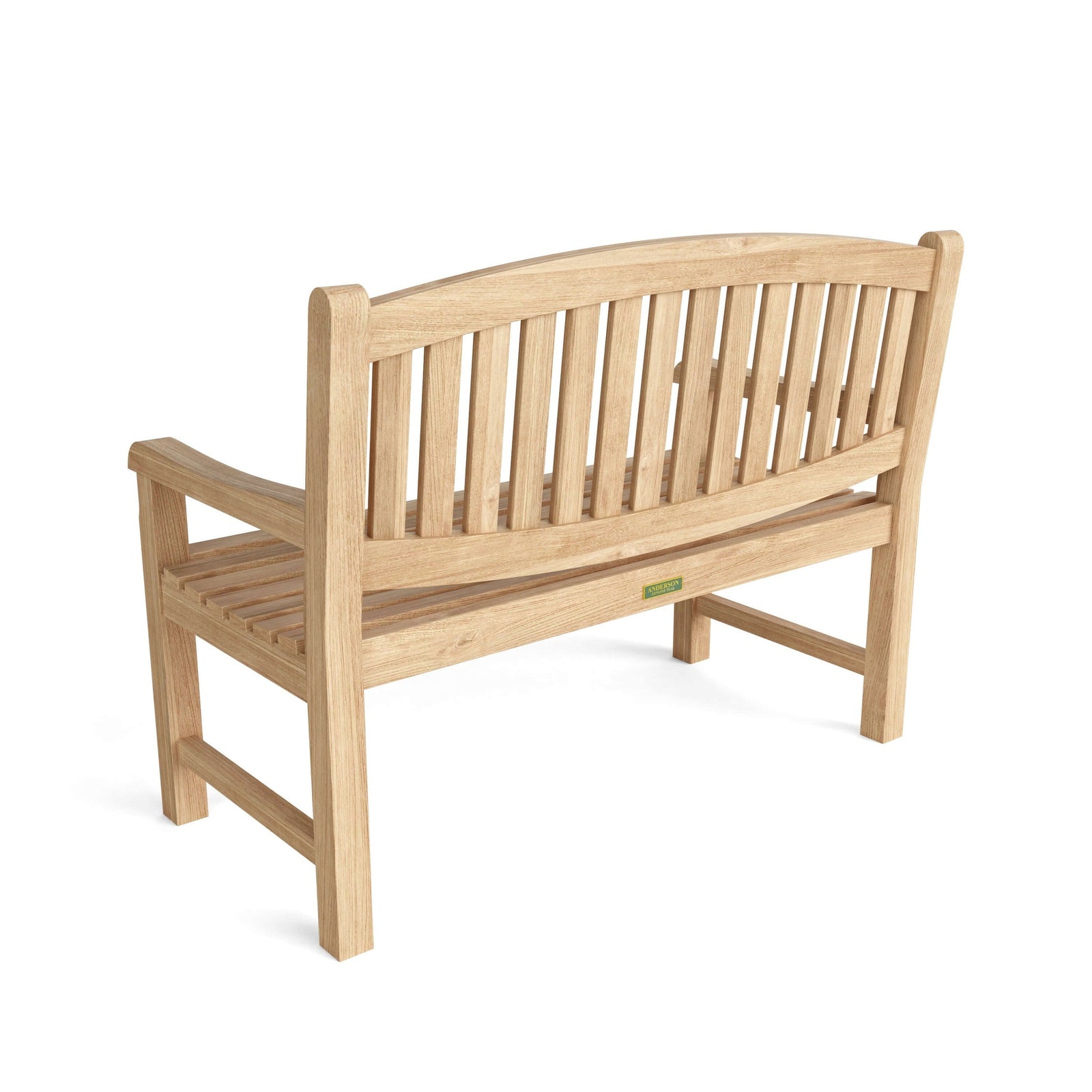 Wooden bench on a white background