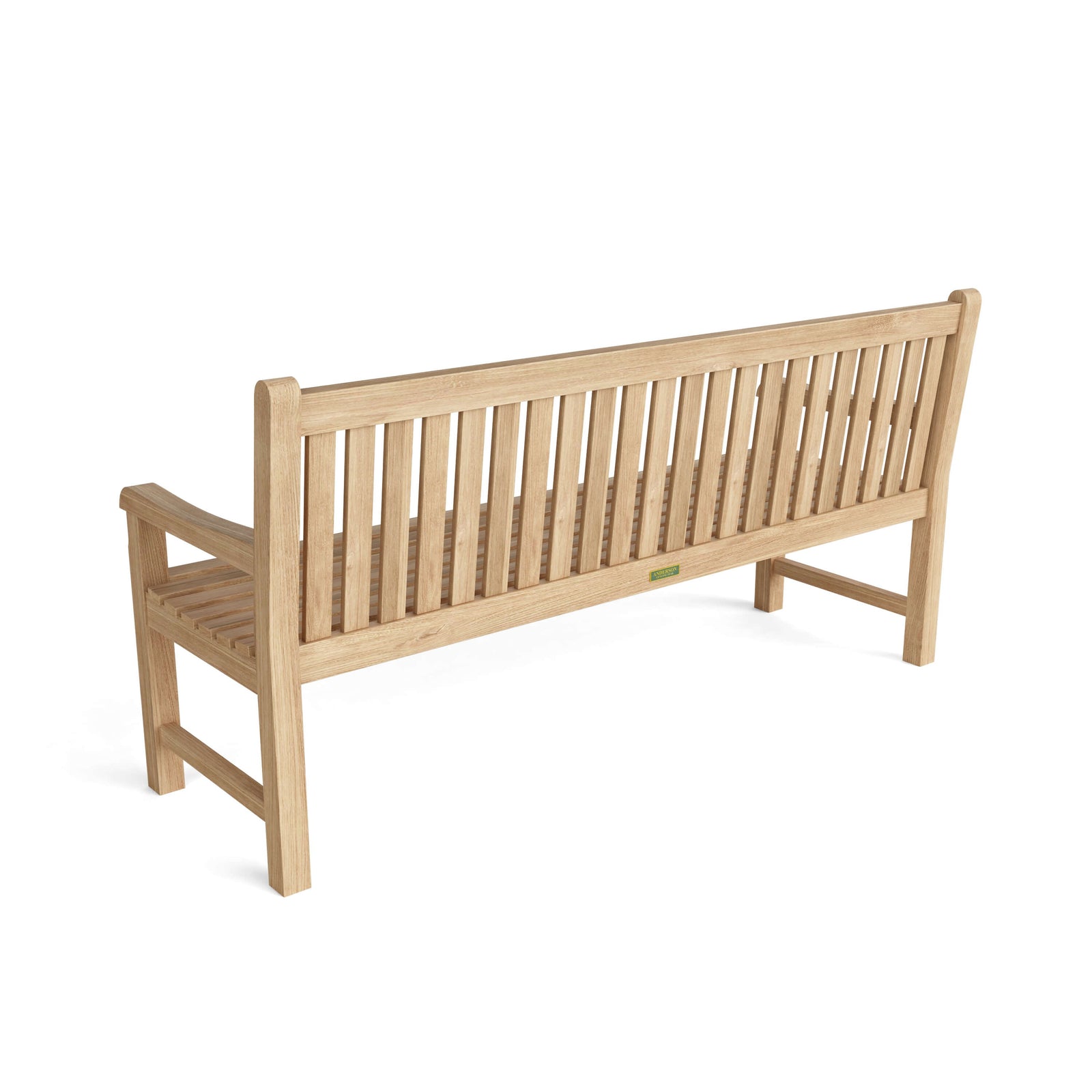 Classic 4-Seater Teak Outdoor Bench – Straight Back | BetterPatio // BetterPatio.com