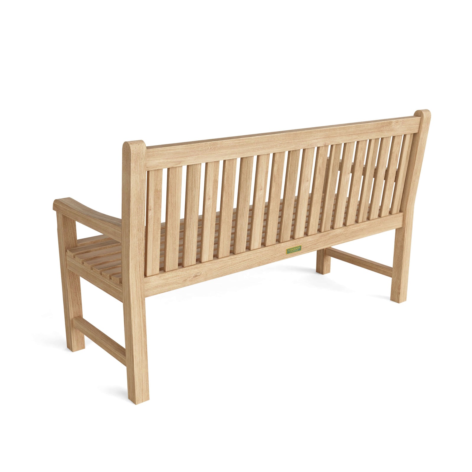 Wooden bench on a white background