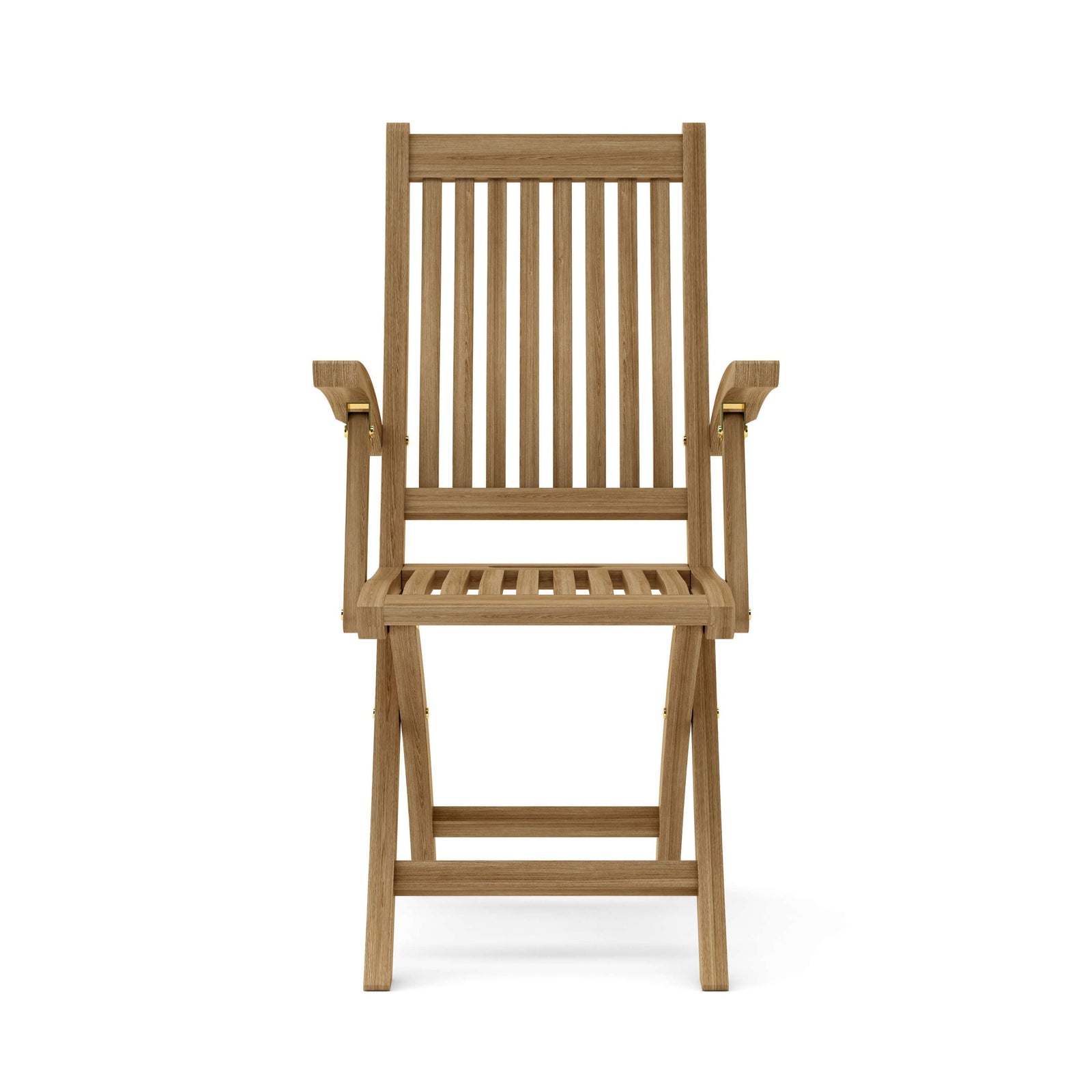Wooden folding chair on a white background