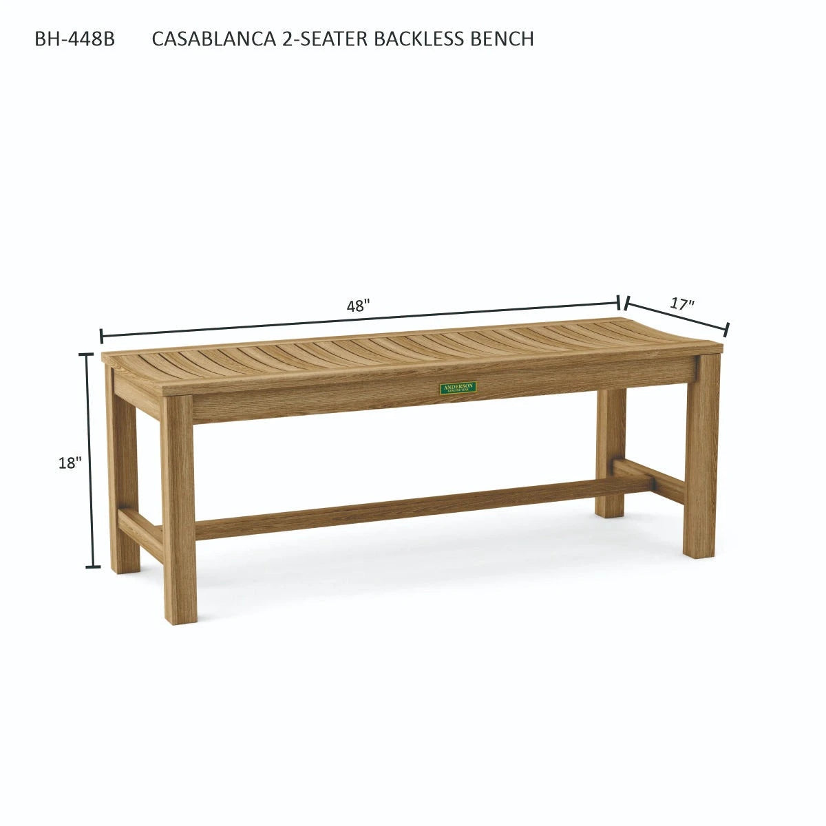 Casablanca Backless Teak Benches – 2, 3 & 4 Seater Outdoor | BetterPatio // BetterPatio.com