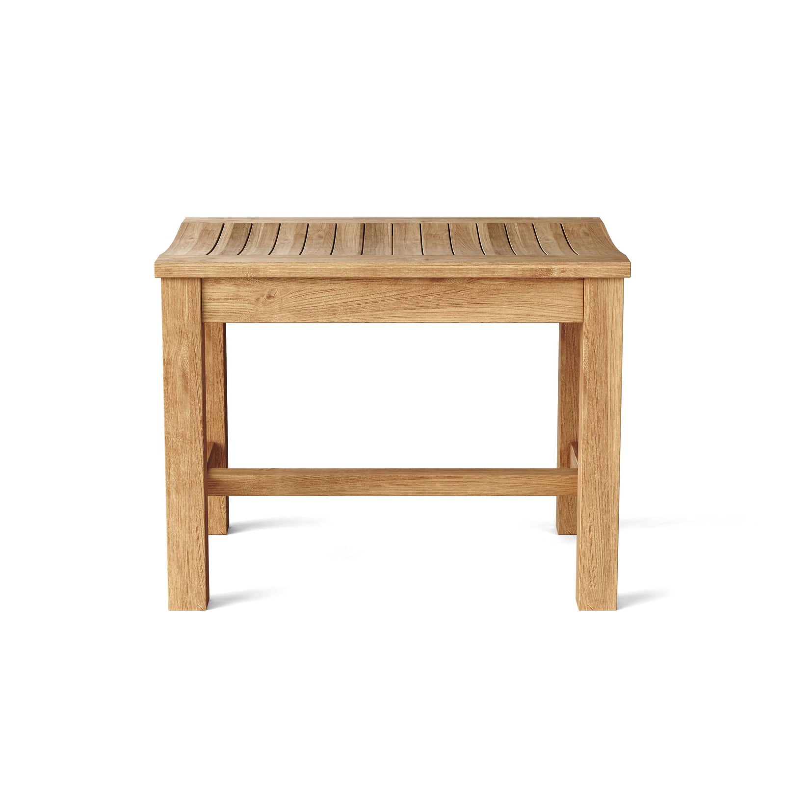 Wooden stool on a white background