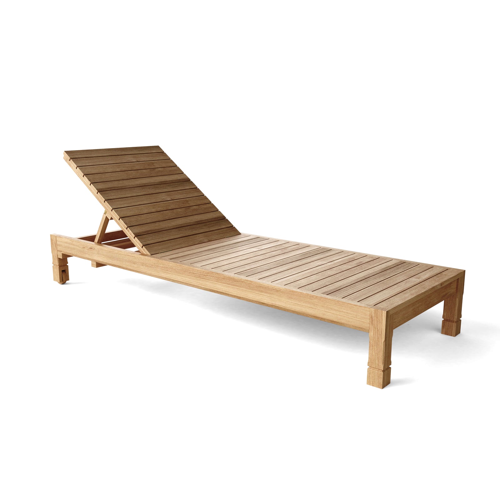 Wooden lounge chair on a white background