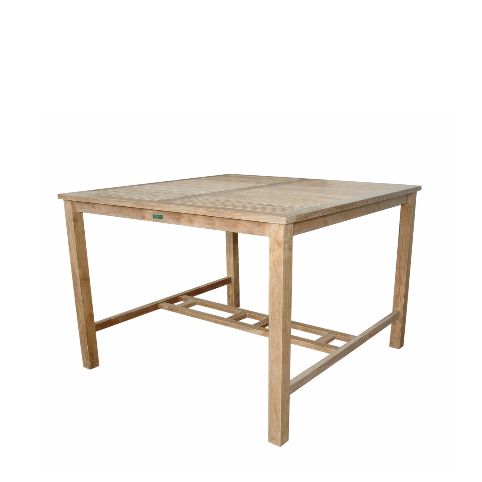 Wooden dining table on a white background