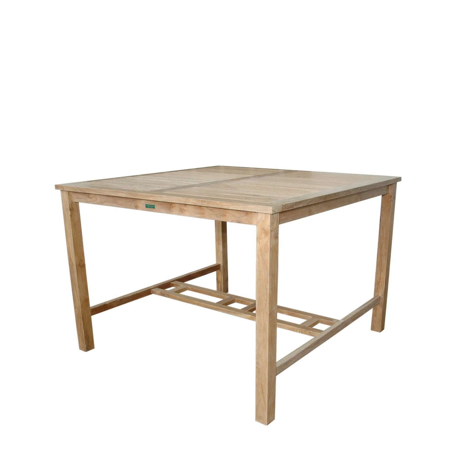 Wooden dining table on a white background