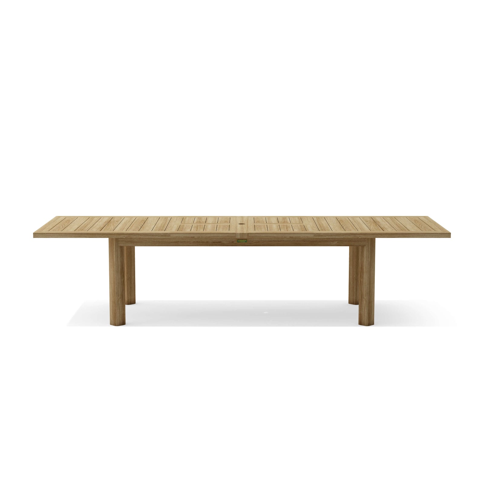Wooden table on a white background