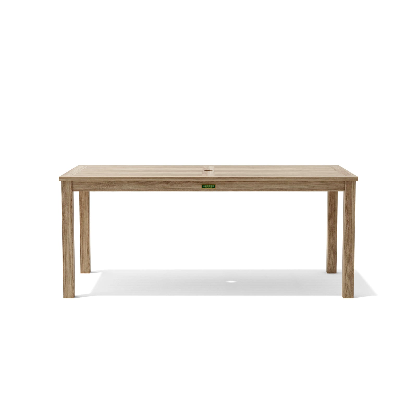 Wooden table on a white background