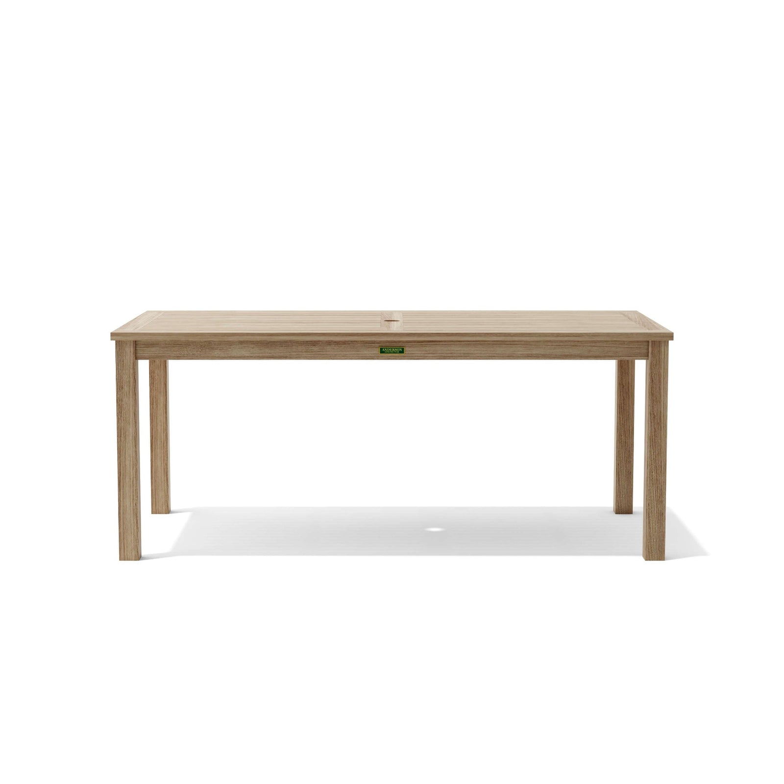 Wooden table on a white background