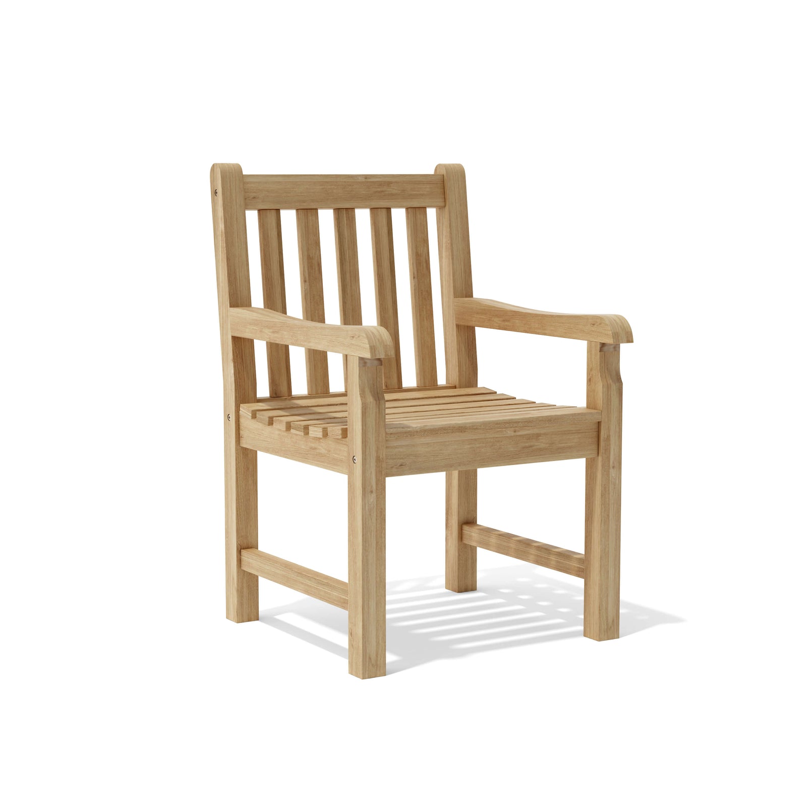 Wooden chair on a white background