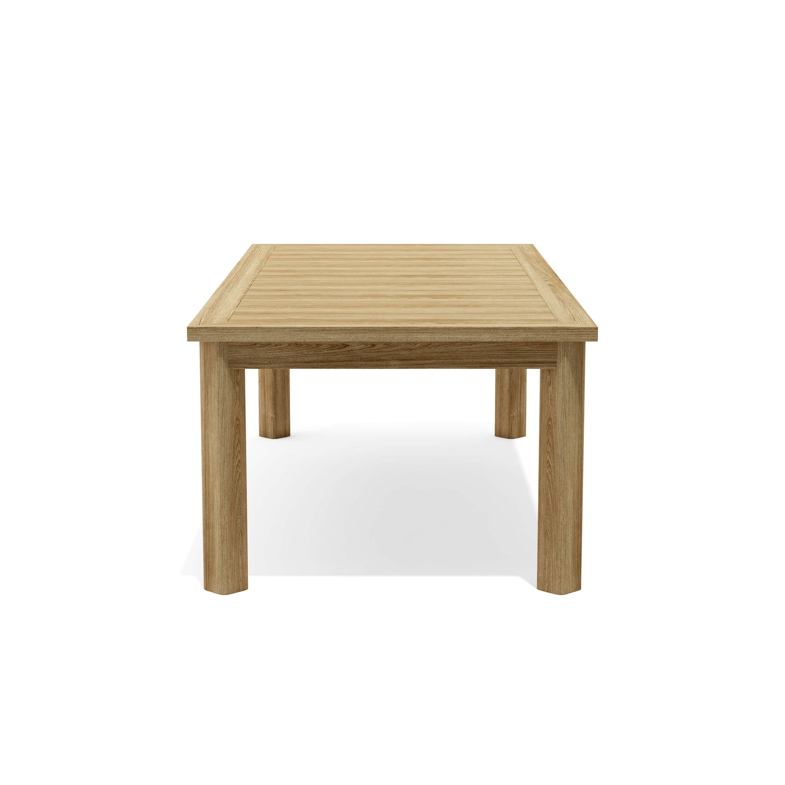Wooden table on a white background