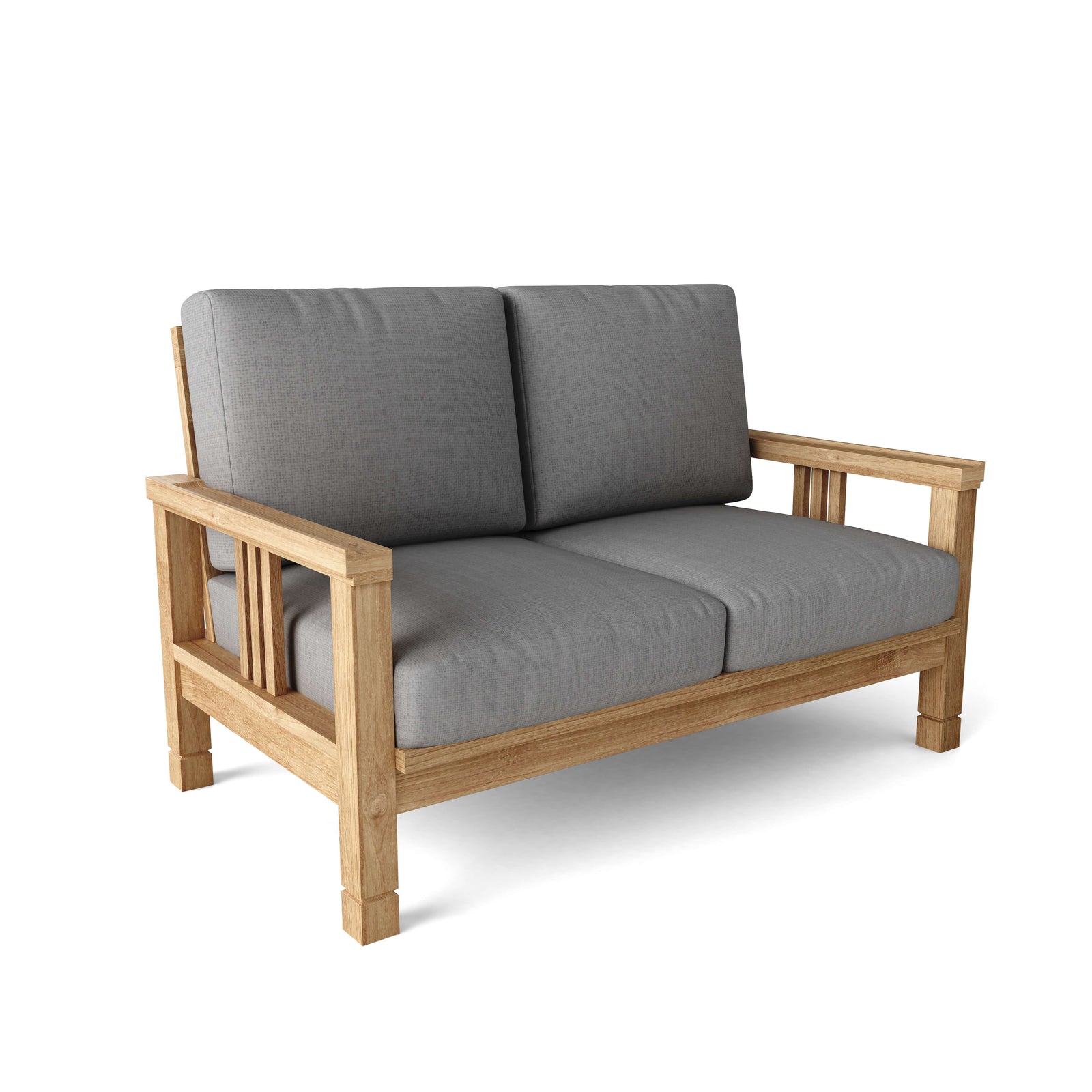 SouthBay Deep Seating Loveseat – Teak Outdoor Sofa