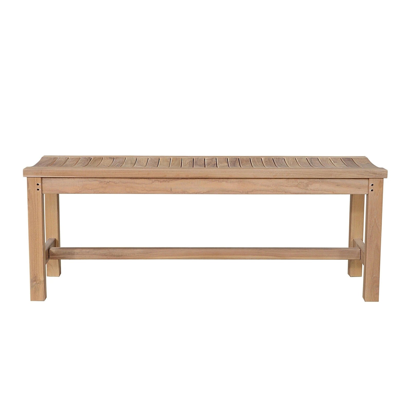 Wooden bench on a white background