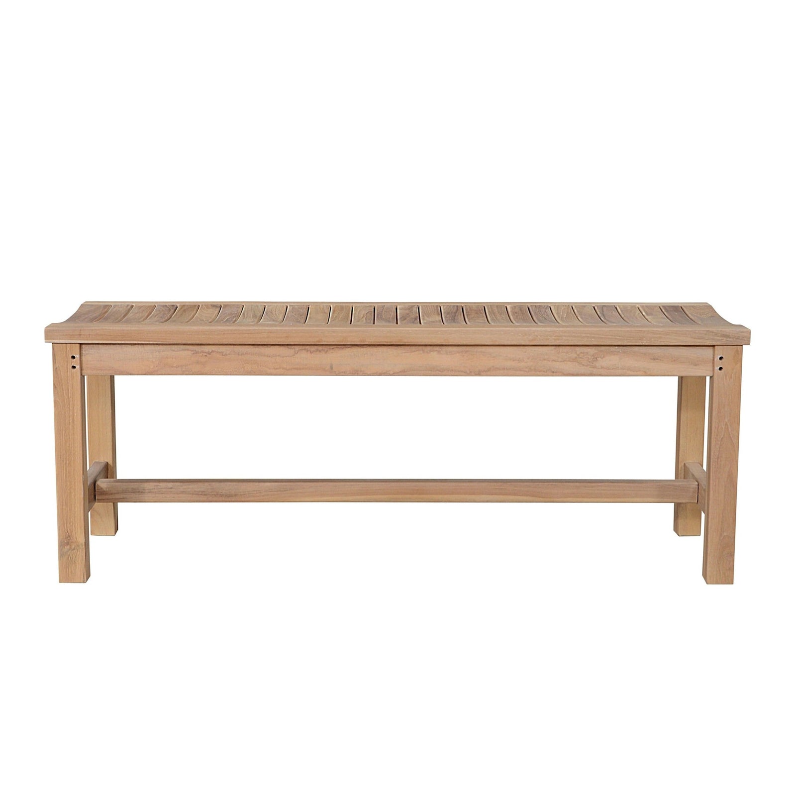 Wooden bench on a white background