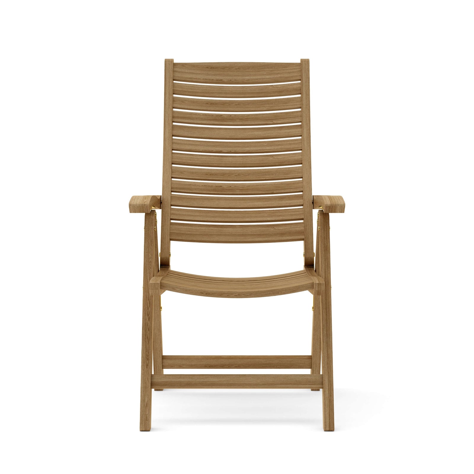 Anderson Teak Carina 5-Position Reclining Teak Armchair - reclined position view 2