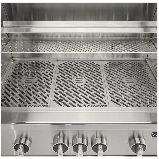 Coyote SL-Series 42 Inch Built-In Grill C3SL42 - angled view showing grill body and control panel