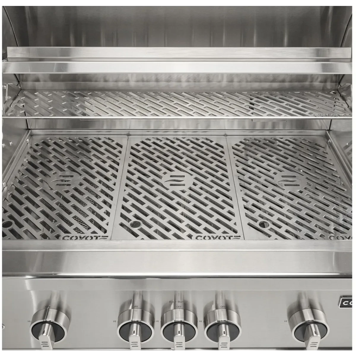 Coyote SL-Series 42 Inch Built-In Grill C3SL42 - angled view showing grill body and control panel