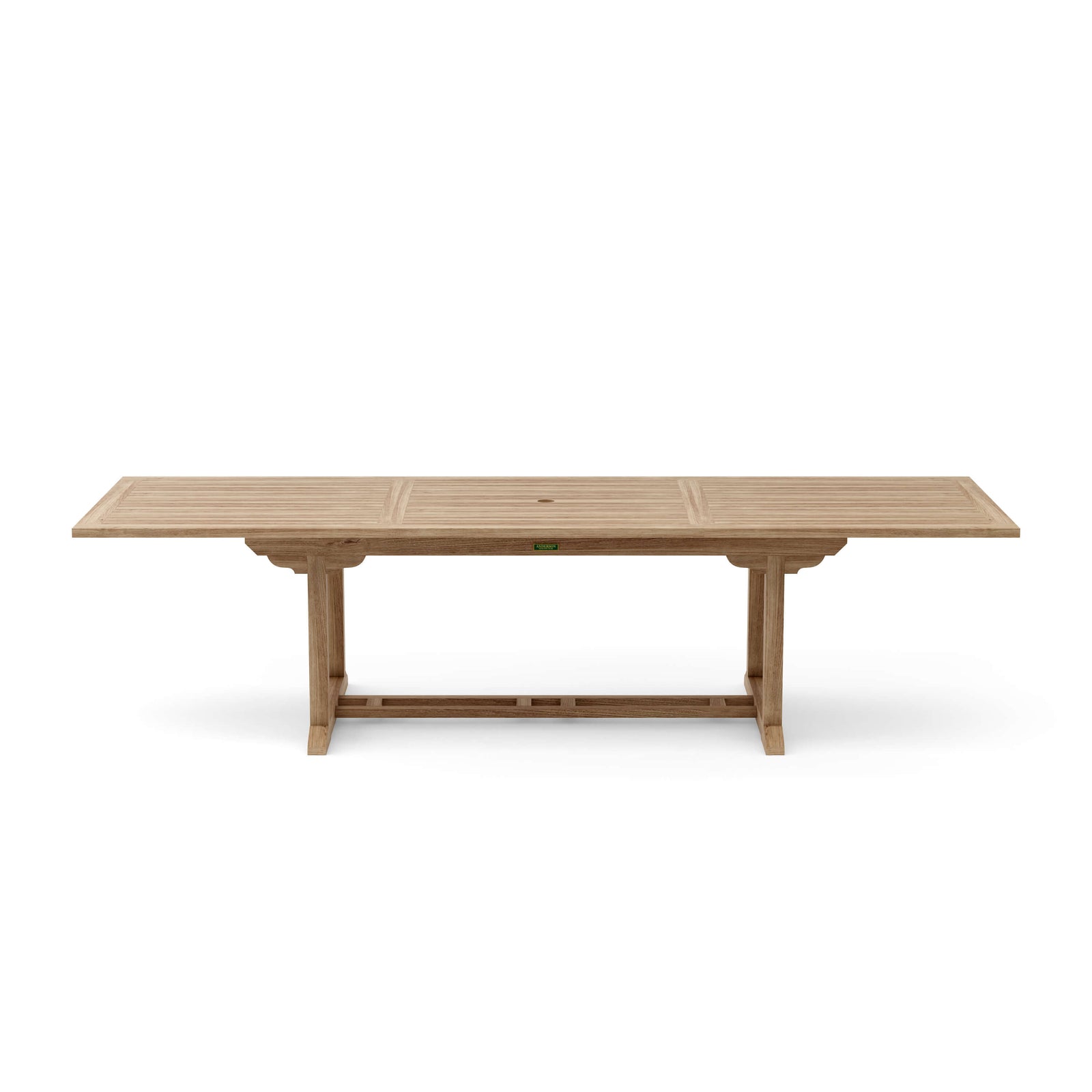 Wooden table on a white background