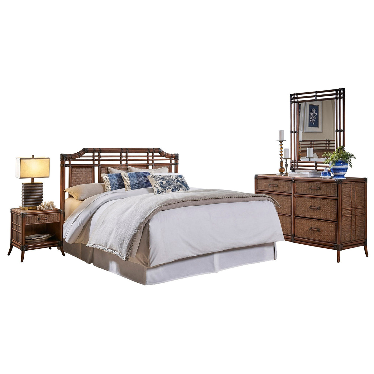 Palm Cove 4-Piece King Bedroom Set | Hospitality Rattan Home