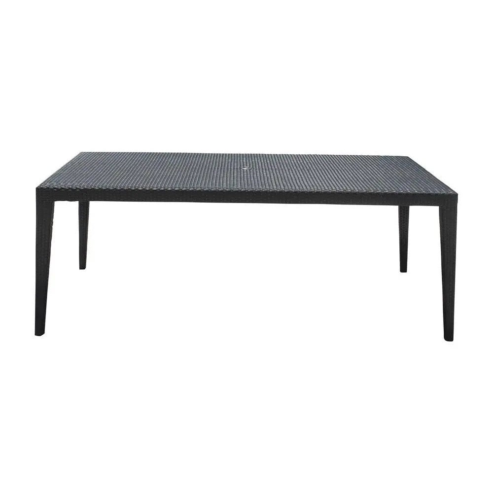 Panama Jack Onyx Rectangular Table w/glass PJO-1901-BLK-RT-GLASS - BetterPatio.com