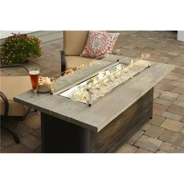 The Outdoor GreatRoom Cedar Ridge Linear Fire Table CR-1242-K - BetterPatio.com