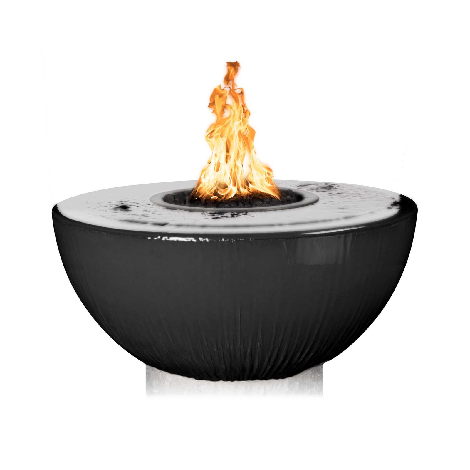 The Outdoor Plus 38" Sedona GFRC Fire & Water Bowl - 360° Spill
