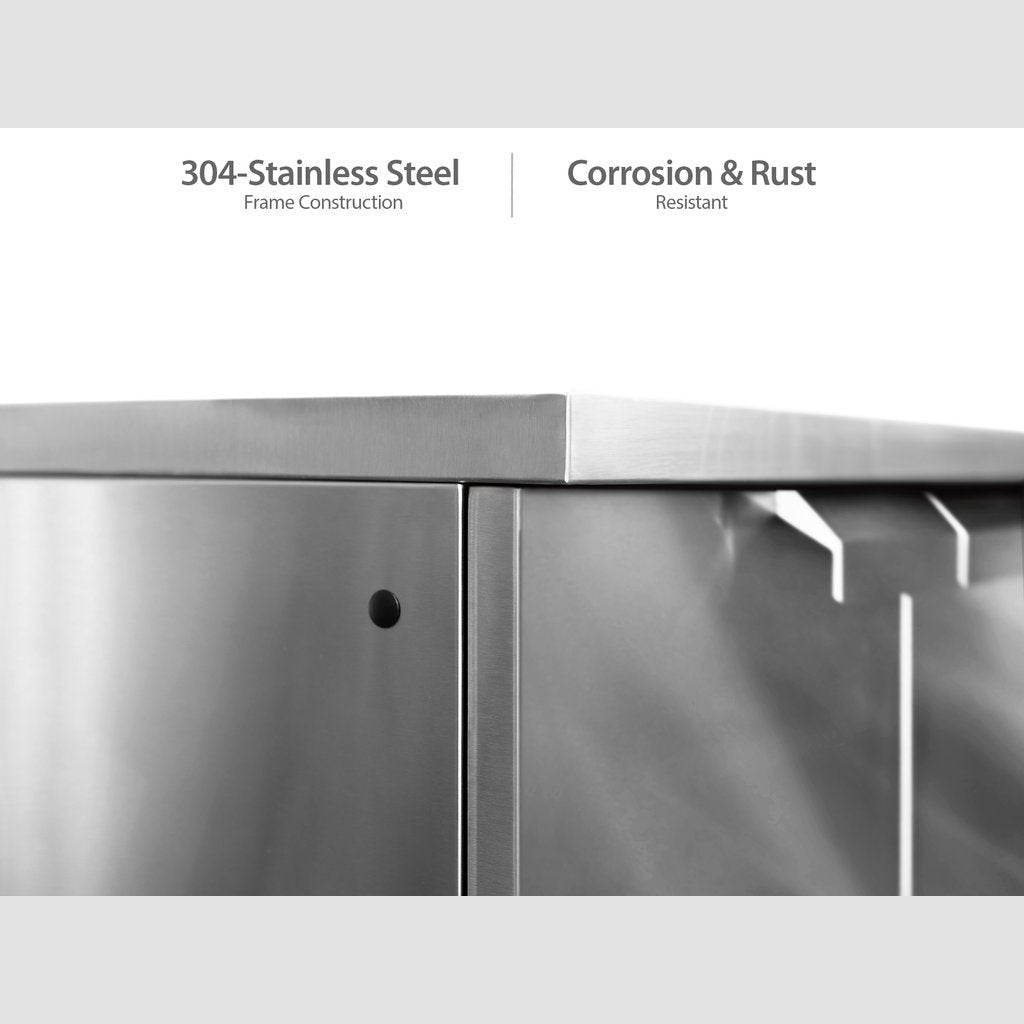 NewAge Outdoor Kitchen 2-Door Cabinet in Stainless Steel 65000 - BetterPatio.com