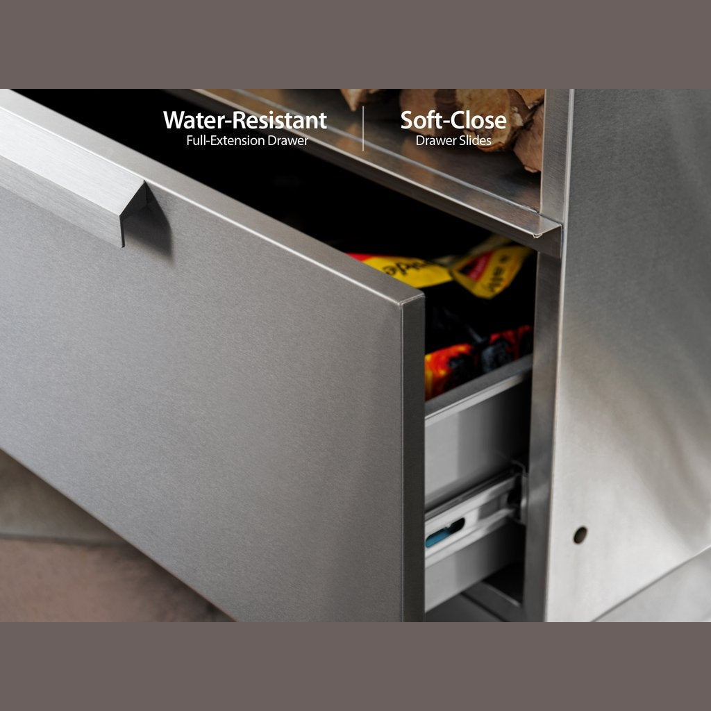 NewAge Outdoor Kitchen Kamado Cabinet in Stainless Steel 65010 - BetterPatio.com
