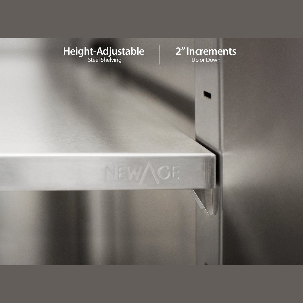 NewAge Outdoor Kitchen Wall Cabinet in Stainless Steel 65013 - BetterPatio.com