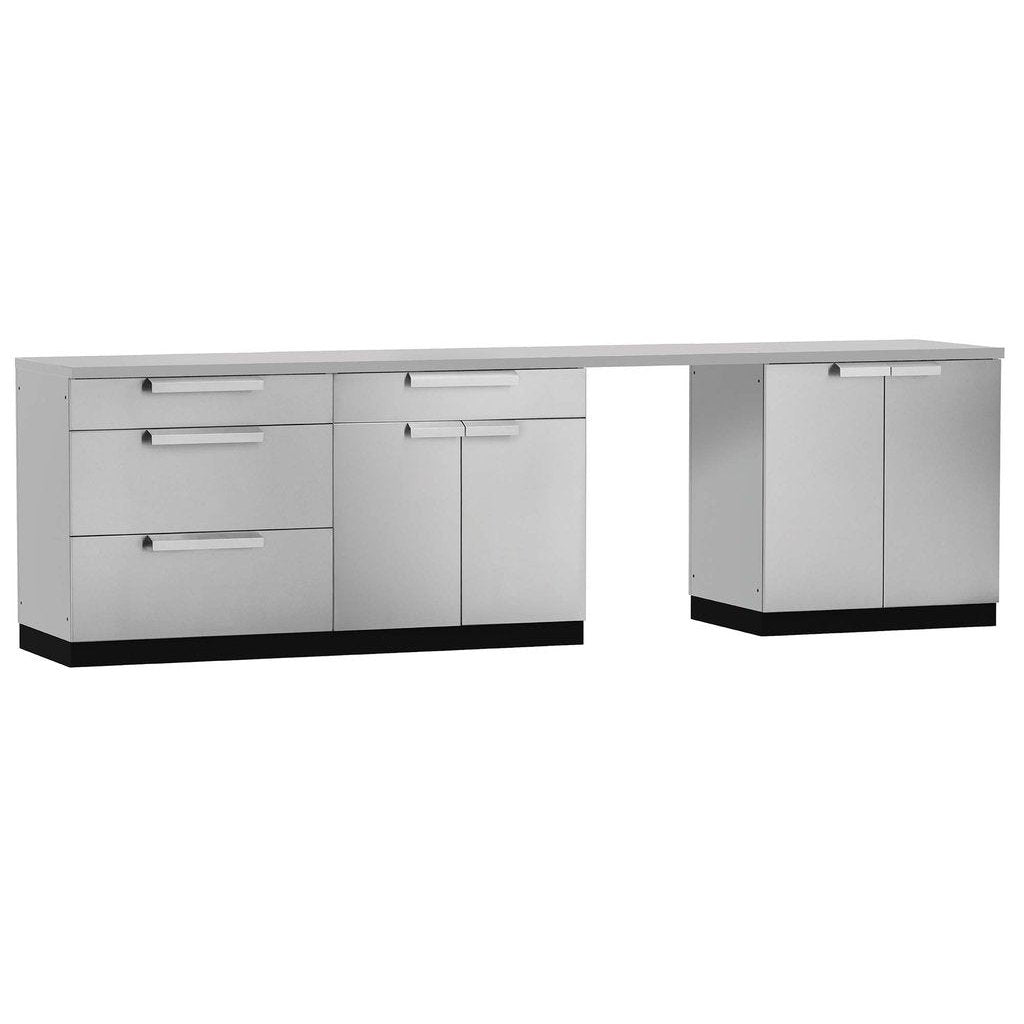 NewAge Outdoor Kitchen 5 PC Cabinet Set in Stainless Steel with Covers 65073 - BetterPatio.com