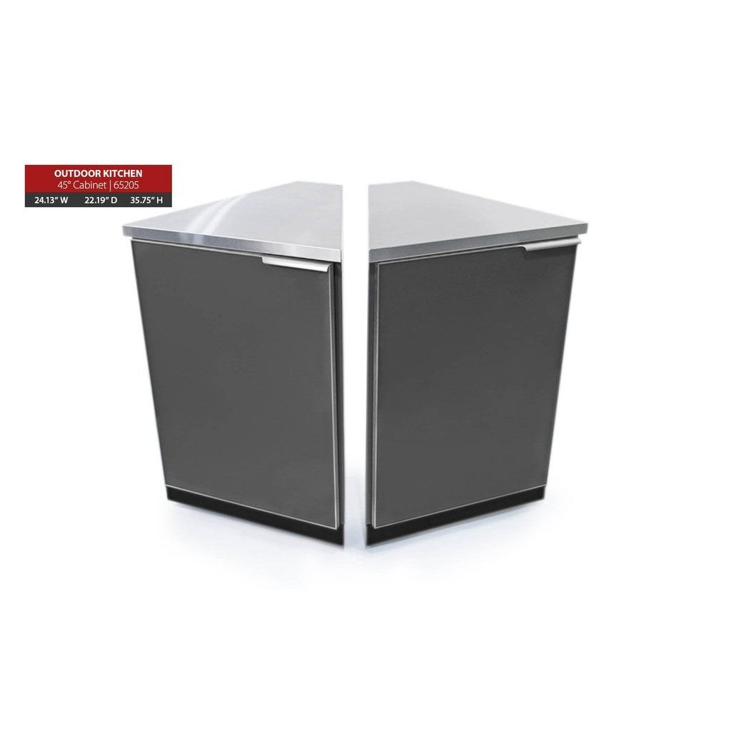 NewAge Outdoor Kitchen 45-Degree Corner Cabinets in Slate Gray (Set of 2) 65205 - BetterPatio.com